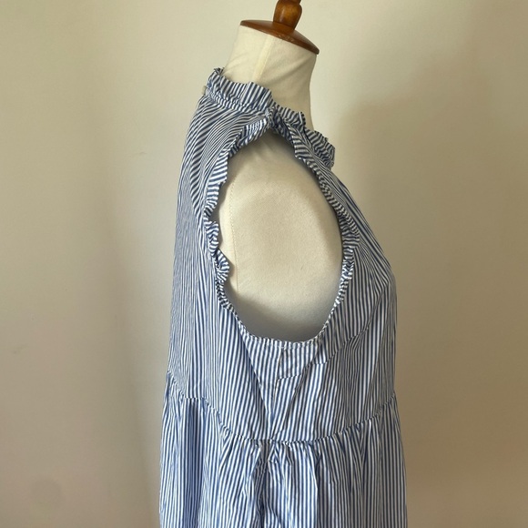 J. Crew Seersucker Striped Sleeveless Midi Sundress - Picture 5 of 8